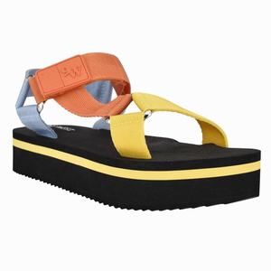 Nine West Camping Platform Sandals - Yellow/Orange/Blue - Ireland (WR1250764)